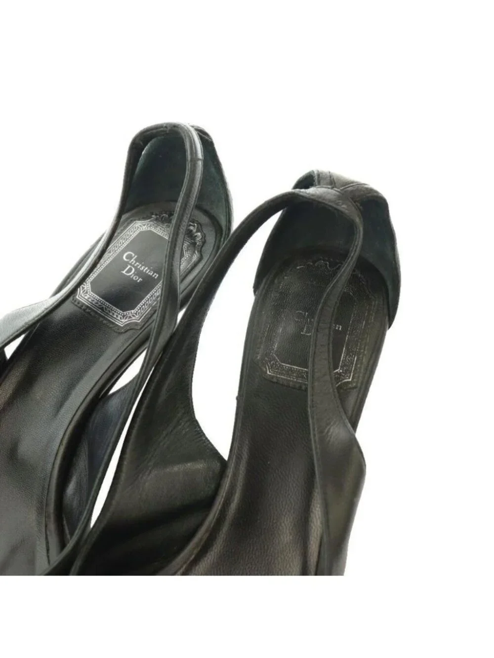 Dior Cannage Pumps Quilted Motif Black SS Heel 35.5